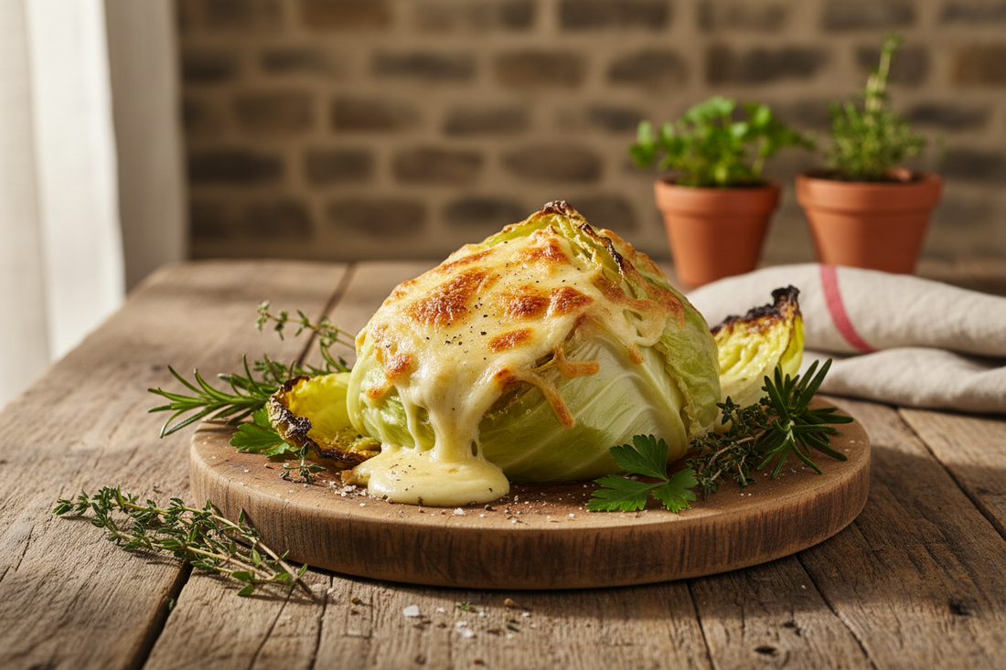 Chou pointu farci au fromage de chèvre