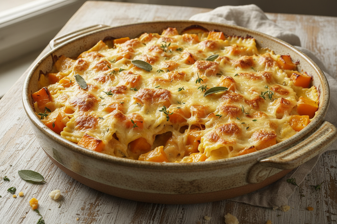 Gratin de ravioles au butternut