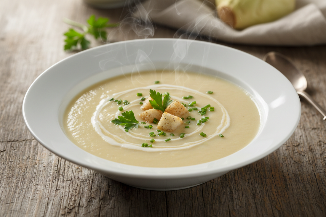 Velouté de céleri rave et bacon (ou tofu fumé)